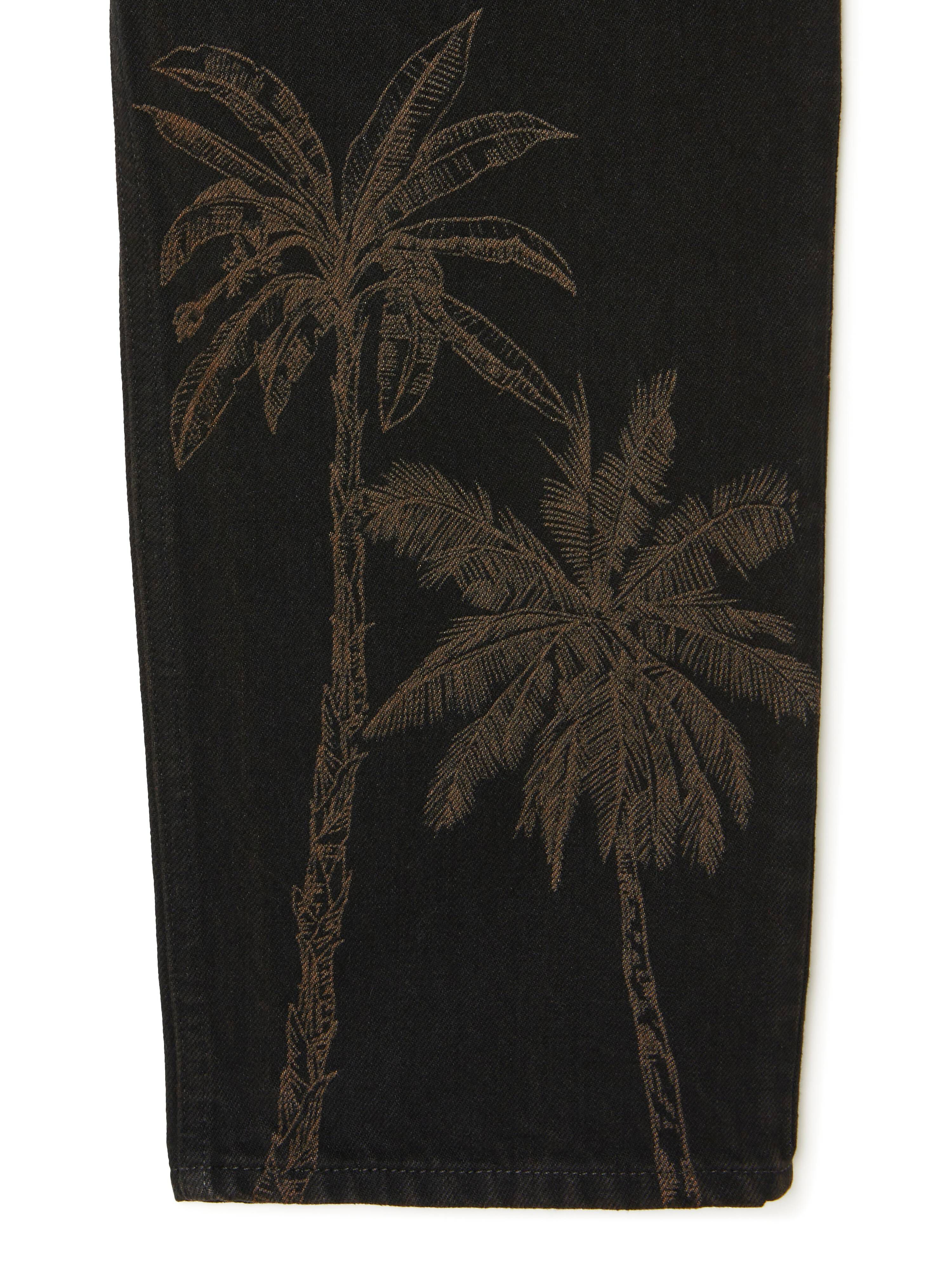 Alanui Jungle Toile De Jouy Denim Pants Black-Almond LMYA011R25DEN002