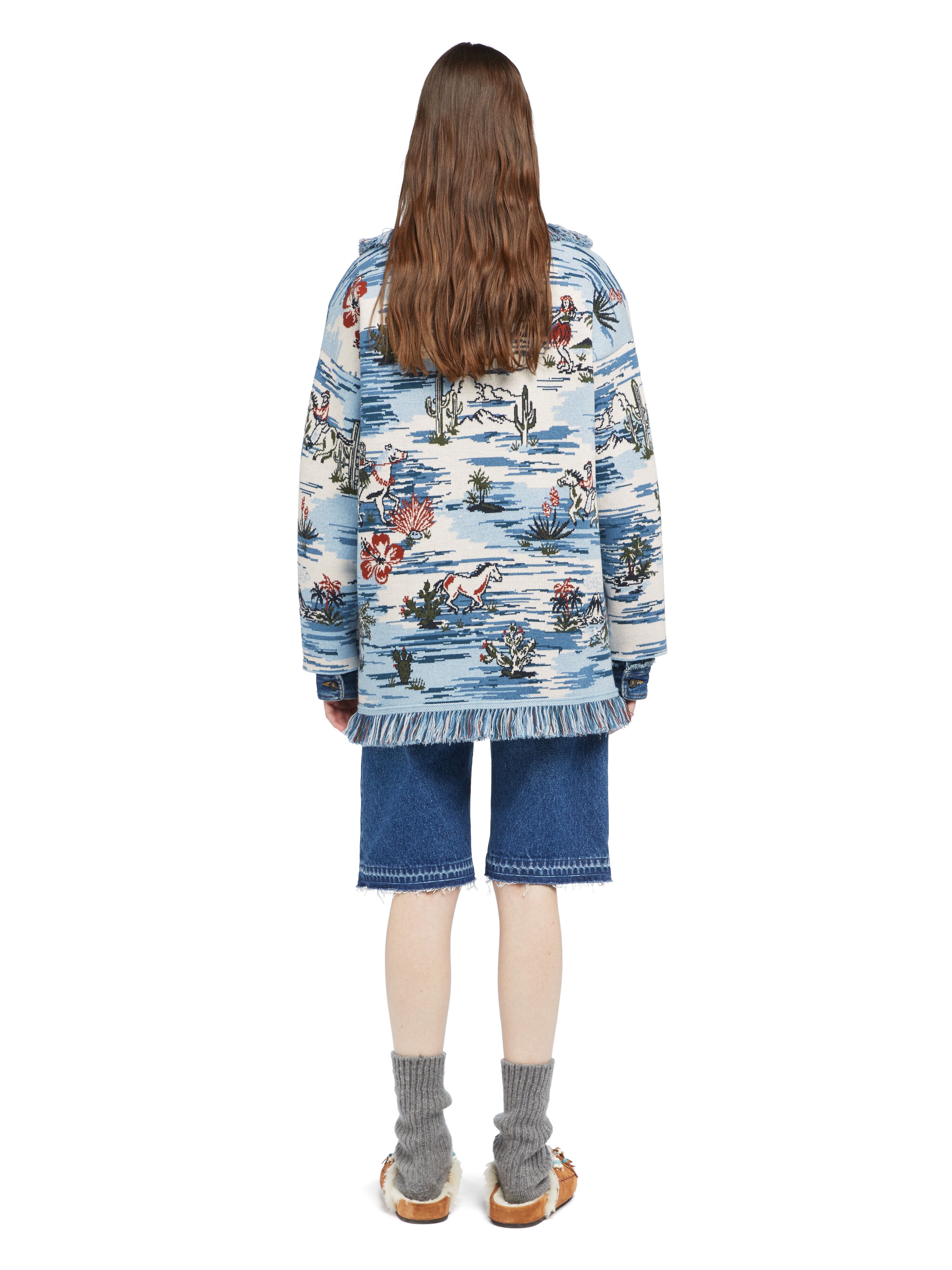 Alanui Tex-Hawaii Roundtrip Cardigan Bluebell-Multicolor LWHB064E25KNI00I