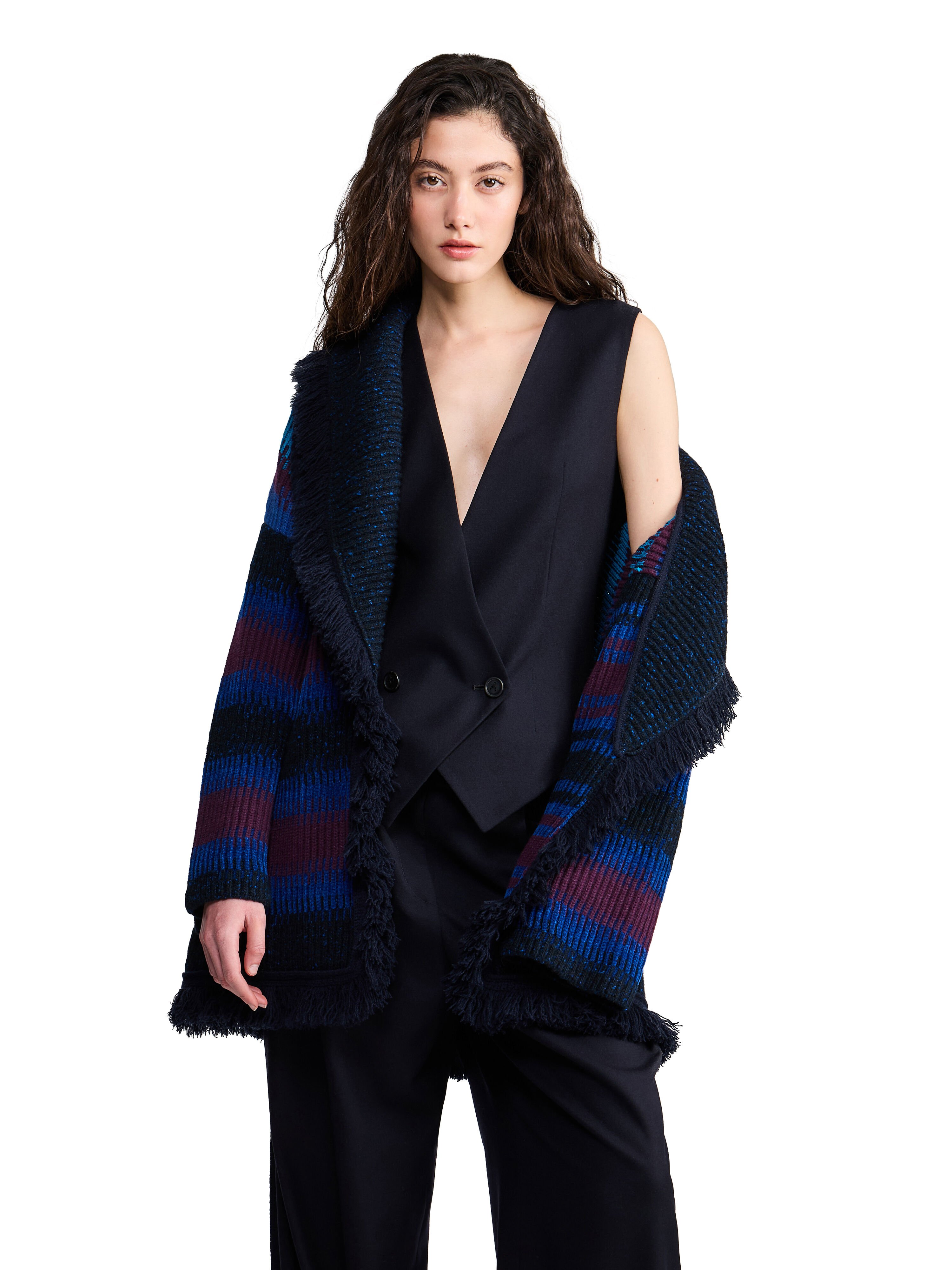 Alanui Giorgio Armani for Alanui Waistcoat Blue Navy