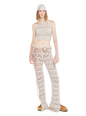 Alanui Lagoon Romance Pants White Pearl LWHG018R26KNI001