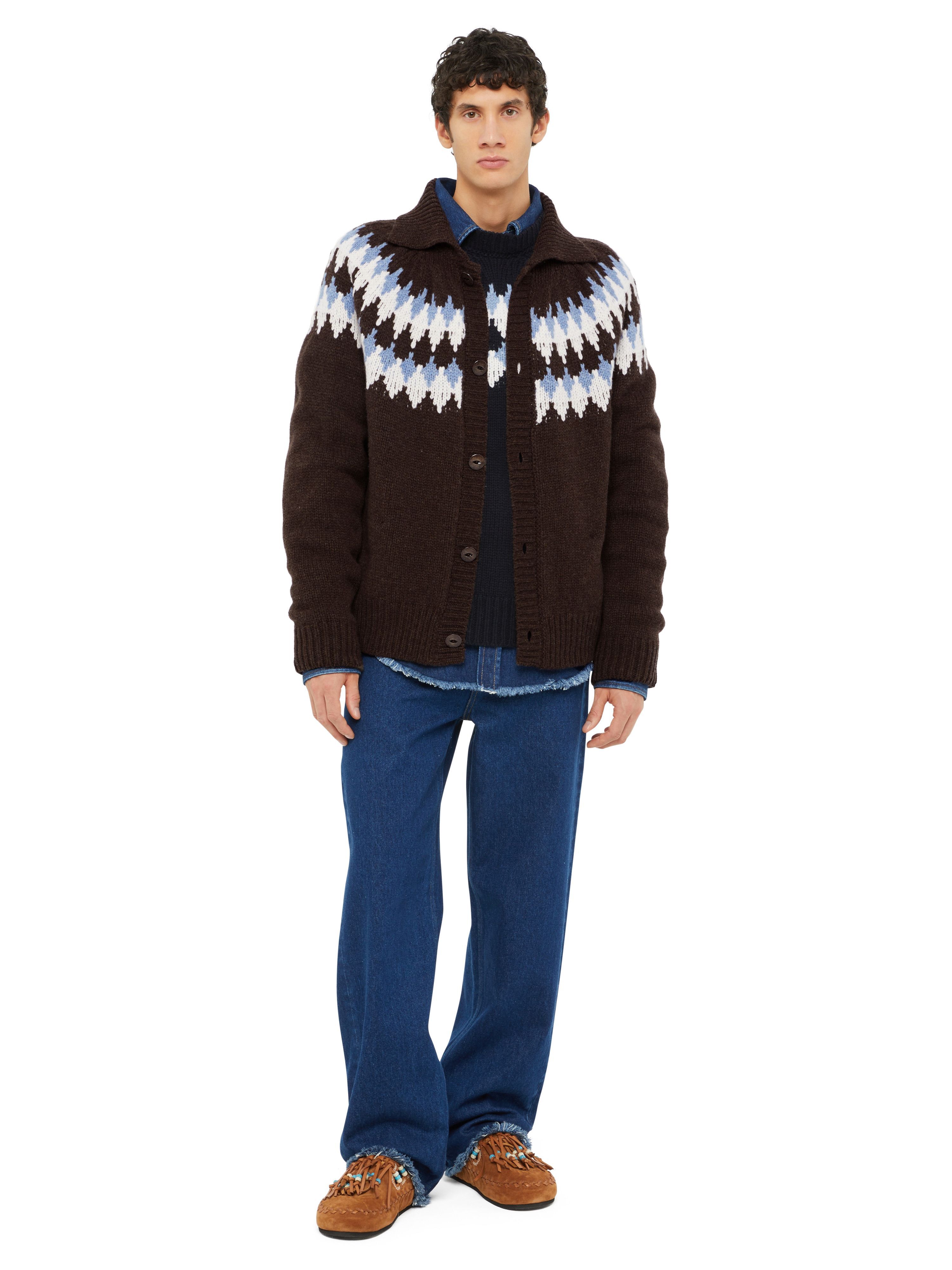 Alanui Sweet Winter Cardigan Caffee-Multicolor LMHQ005E24KNI001
