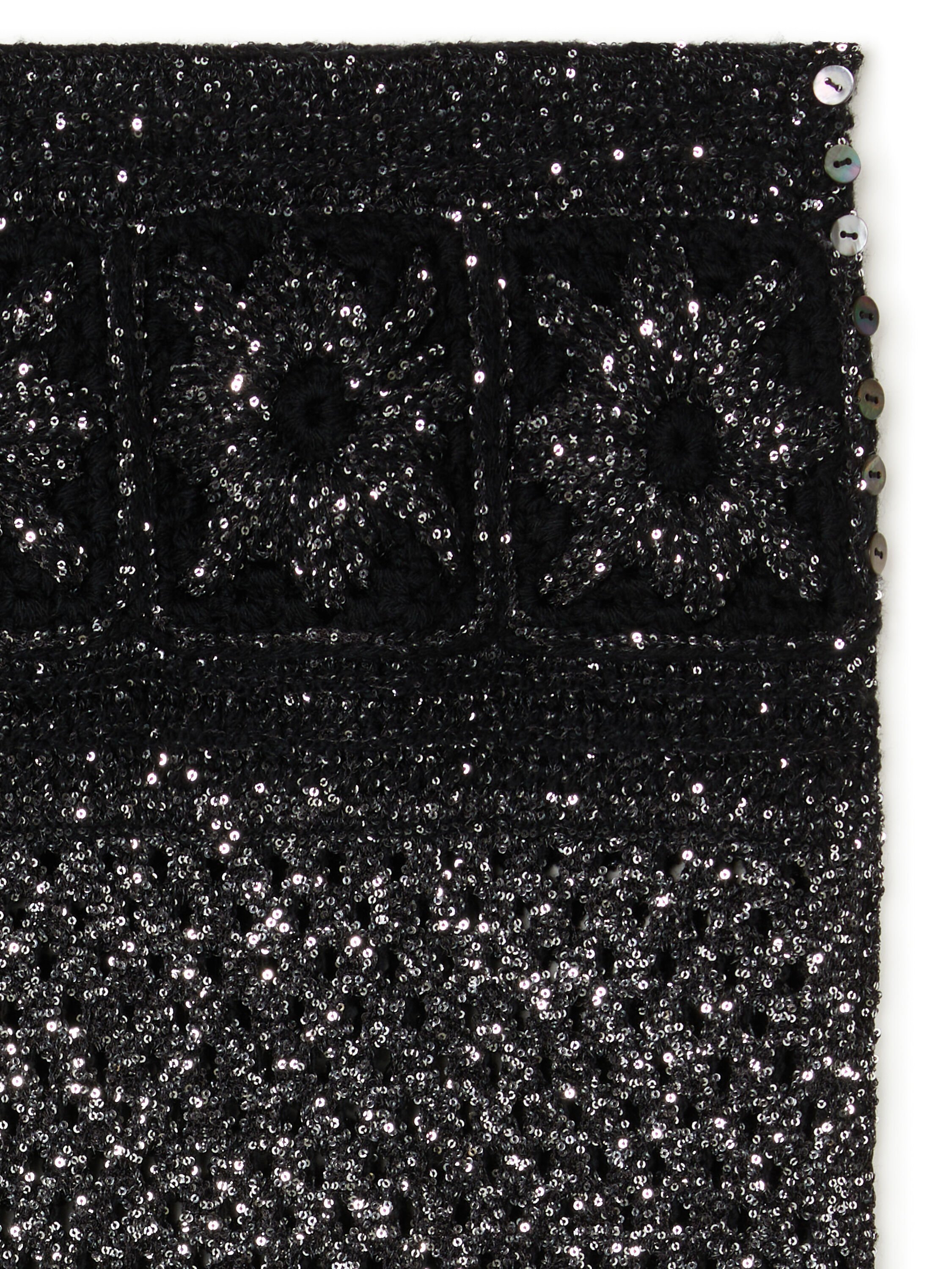 Alanui City Lights Skirt Black-Silver LWHL02EE25KNI001