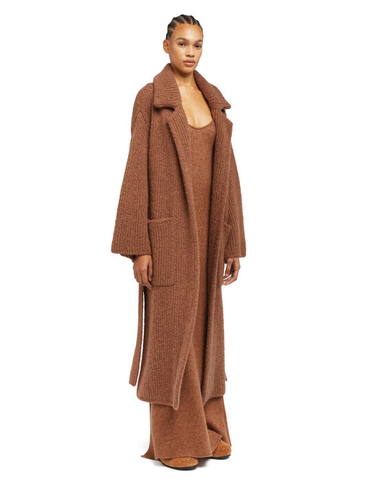 Alanui Alanui Finest Coat Luli Brown LWHQ013E25KNI001 Alanui Alanui Finest Coat Luli Brown LWHQ013E25KNI001
