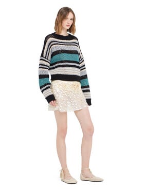 Alanui Ocean Stripes Sweater Black-Teal