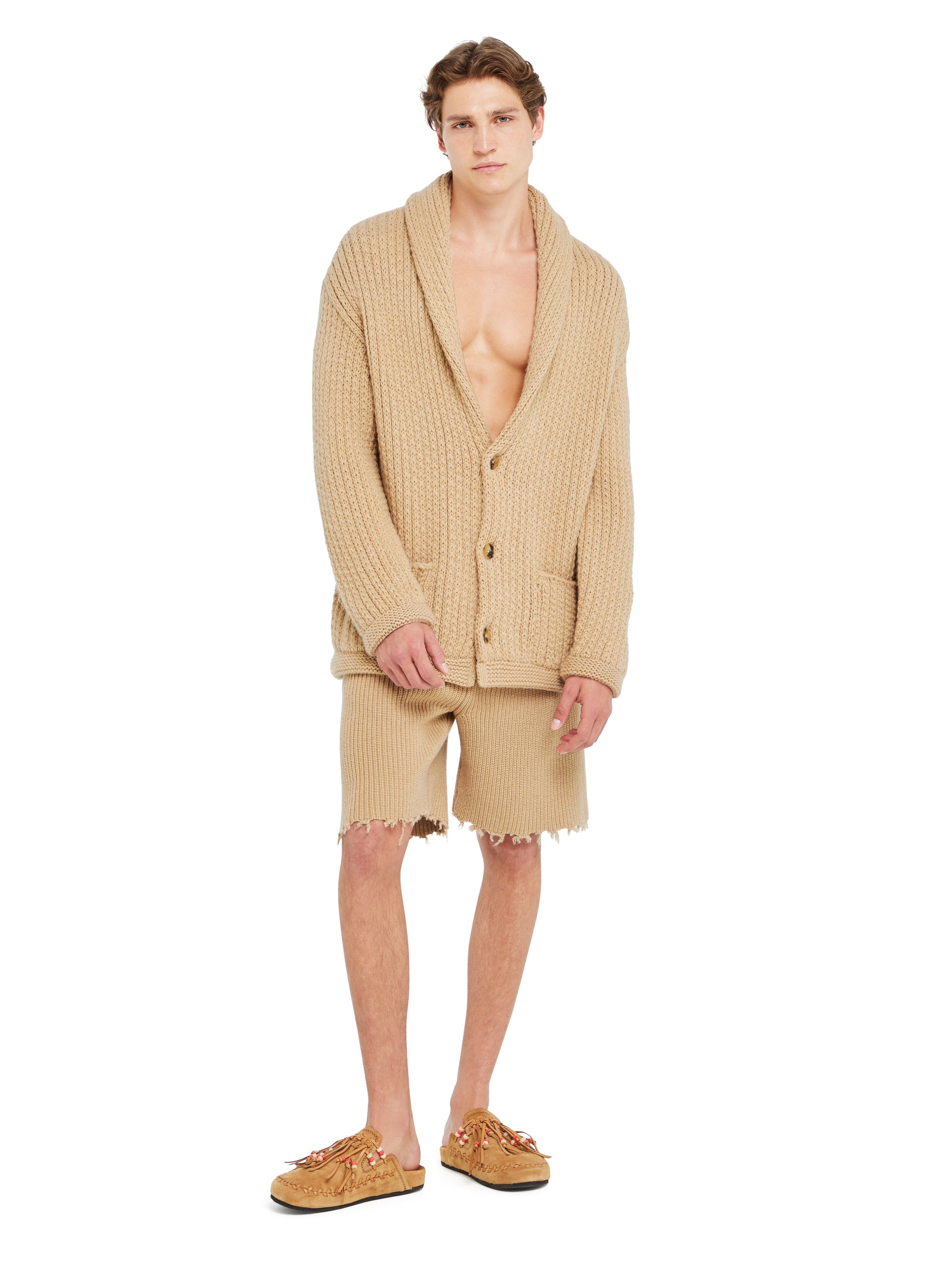 Alanui Alanui Finest Cardigan Sandstorm LMHB037R26KNI001 Alanui Alanui Finest Cardigan Sandstorm LMHB037R26KNI001