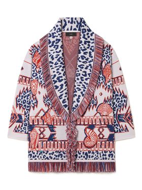 Alanui Wilderness Fusion Cardigan Black-Multicolor LWHB064R25KNI00B