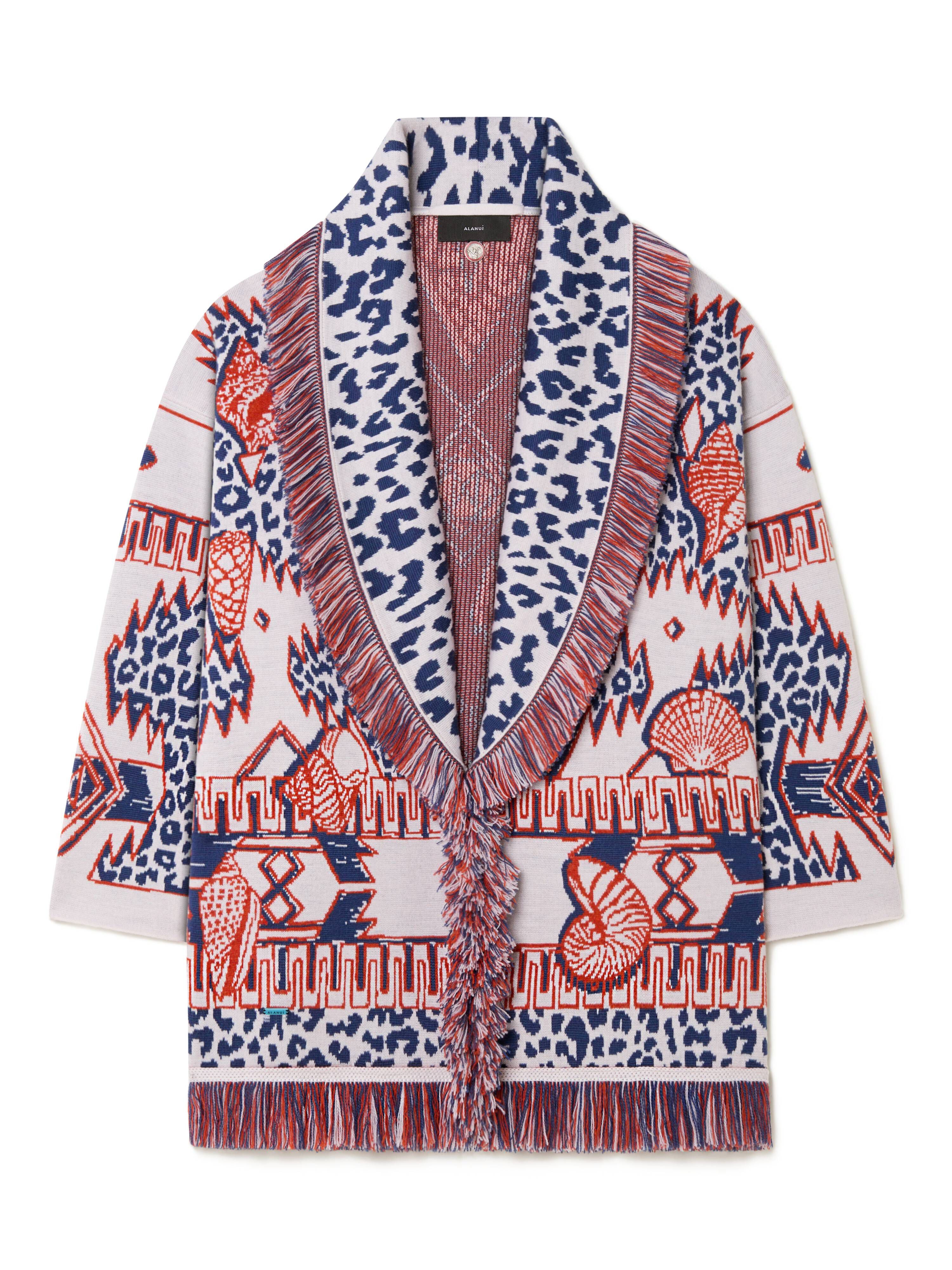 Alanui Wilderness Fusion Cardigan Indigo-Furnace LWHB064R25KNI00F