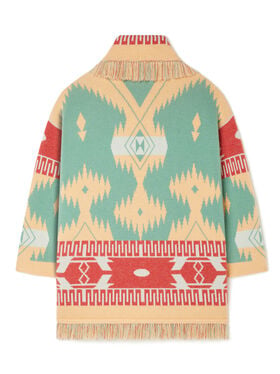 Alanui Icon Jacquard Cardigan Parrot-Peach