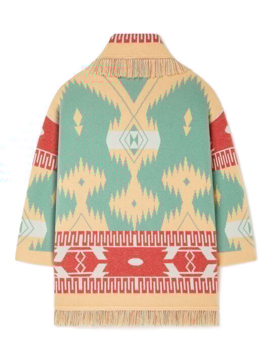 Alanui Icon Jacquard Cardigan Parrot-Peach LWHB064R26KNI028