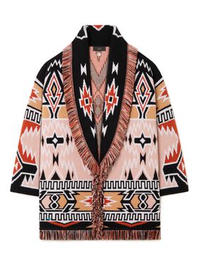 Alanui Geometric Roots Cardigan Black-Multicolor LWHB064R25KNI00B