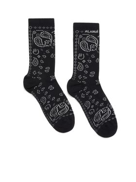 Alanui Bandana Socks Midnight Blue Multicolor LMRA004F23KNI001