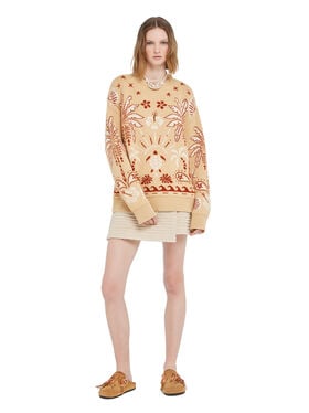 Alanui Echoes Of The Island Sweater Pink Sand-Chalk