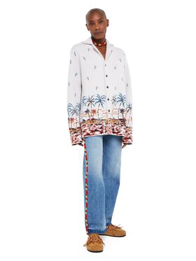 Alanui The Tale Of Hawaiian Shirt Black-Terracotta LWHY001R25KNI001