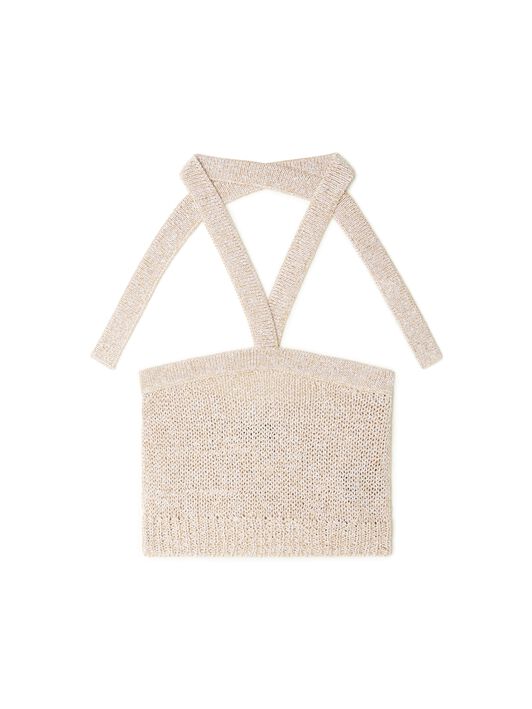 Alanui Shady Beach Top Almond LWHT00AR25KNI002