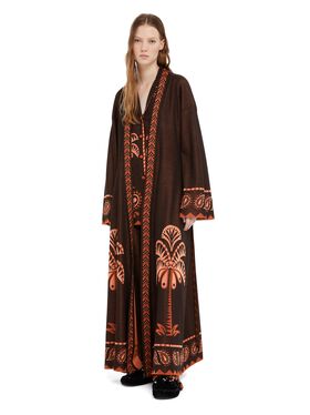 Alanui Wild Wonder Foulard Kimono Black-Terracotta LWHC001R25KNI001