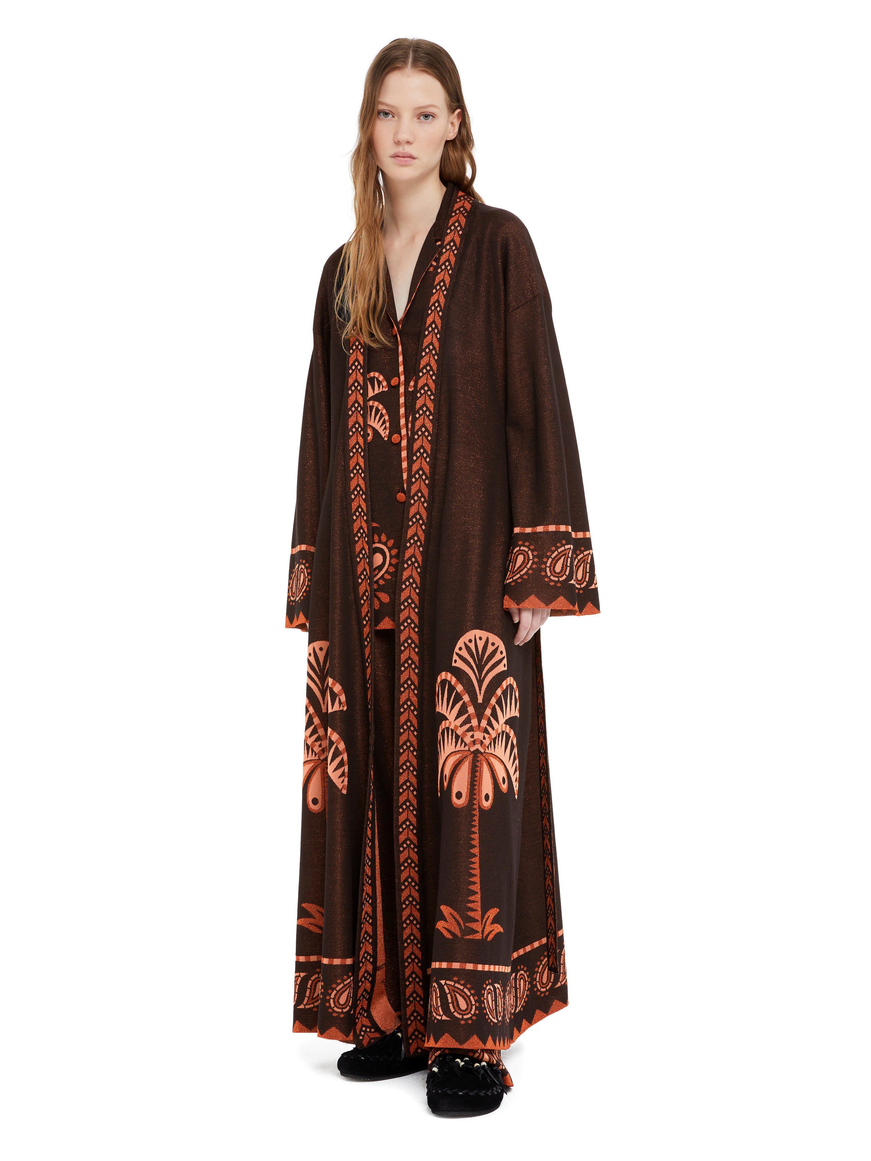 Alanui Wild Wonder Foulard Kimono Black-Terracotta LWHC001R25KNI001