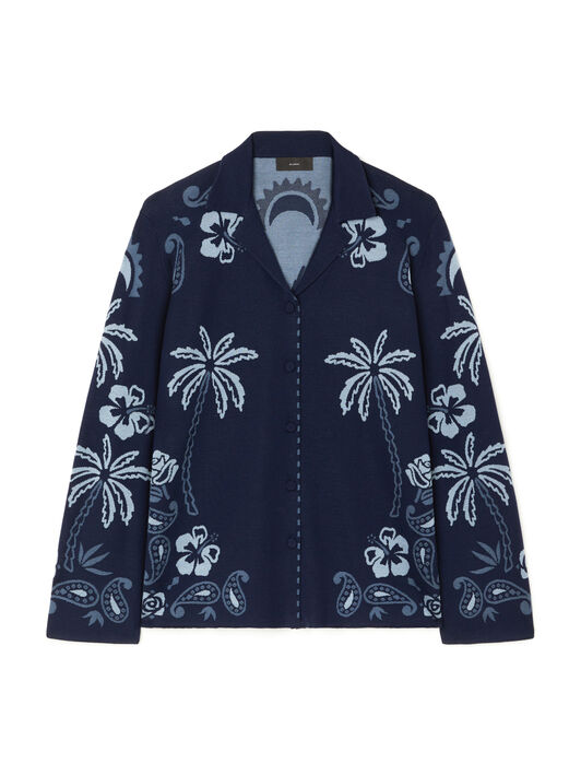 Alanui Glimpse Of Eden Shirt Midnight-Denim LWHY001E25KNI002