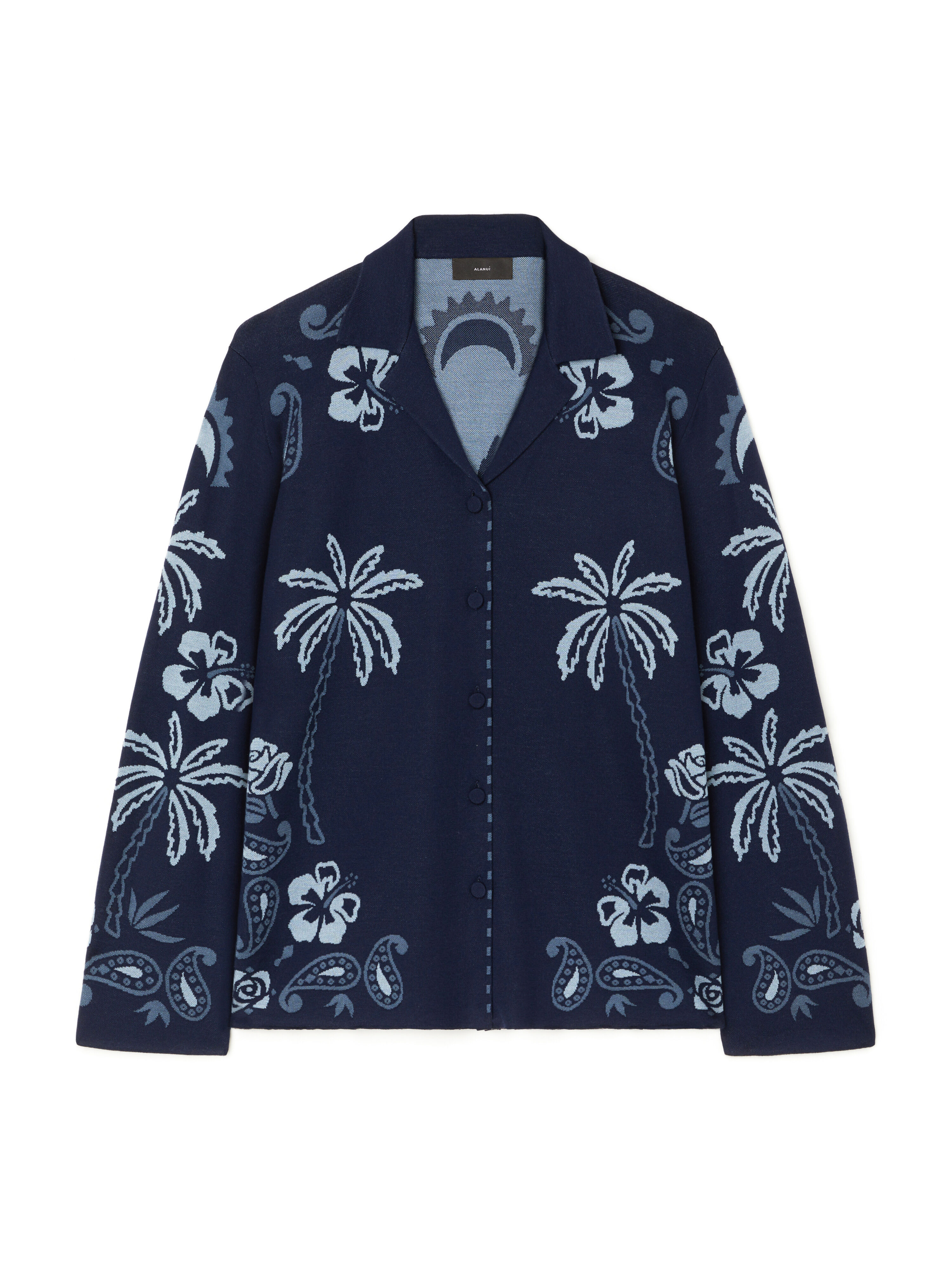 Alanui Glimpse Of Eden Shirt Midnight-Denim LWHY001E25KNI002