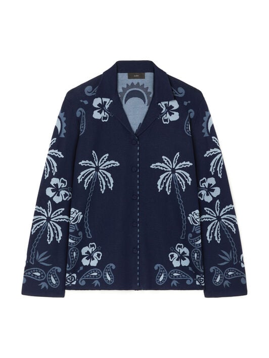 Alanui Glimpse Of Eden Shirt Midnight-Denim LWHY001E25KNI002 Alanui Glimpse Of Eden Shirt Midnight-Denim LWHY001E25KNI002