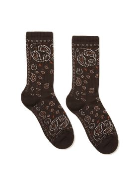 Alanui Bandana Socks Caffee-Multicolor LMRA004E24KNI001