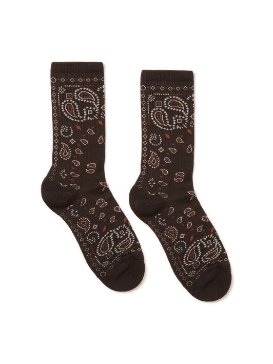 Alanui Bandana Socks Caffee-Multicolor LMRA004E24KNI001