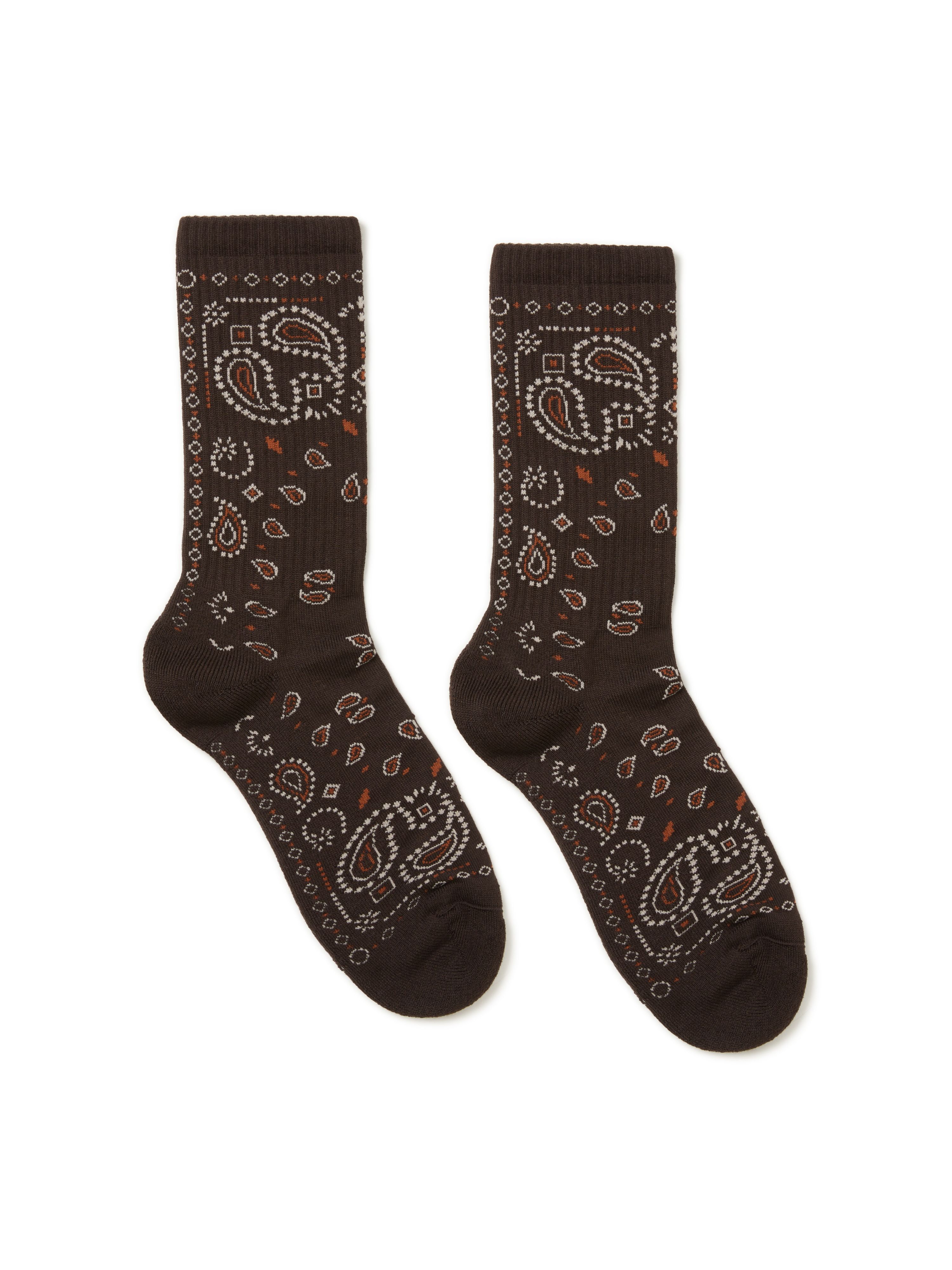 Alanui Bandana Socks Caffee-Multicolor LMRA004E24KNI001