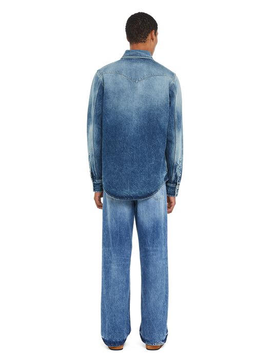 Alanui Medium Wash Denim Shirt Medium Wash Blue Denim LMYD007R25DEN002