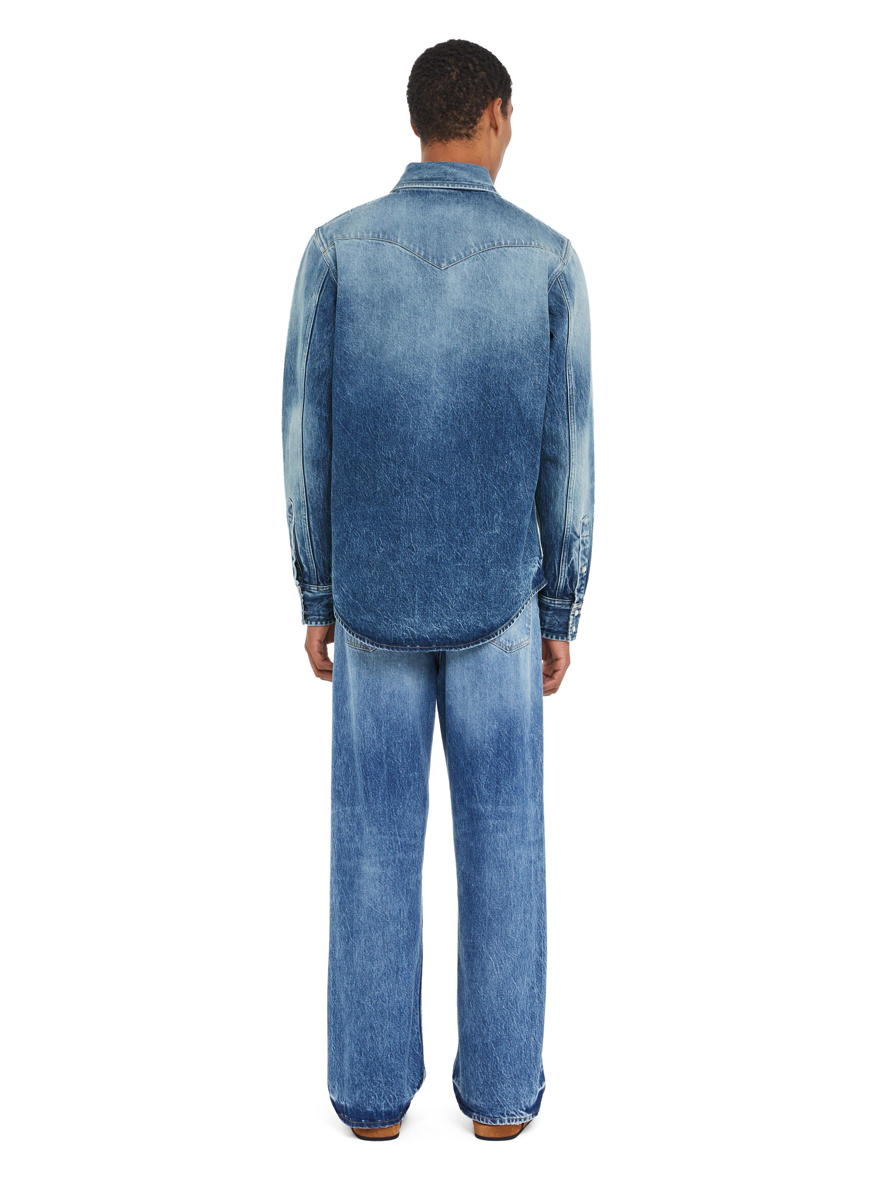 Alanui Medium Wash Denim Shirt Medium Wash Blue Denim LMYD007R25DEN002
