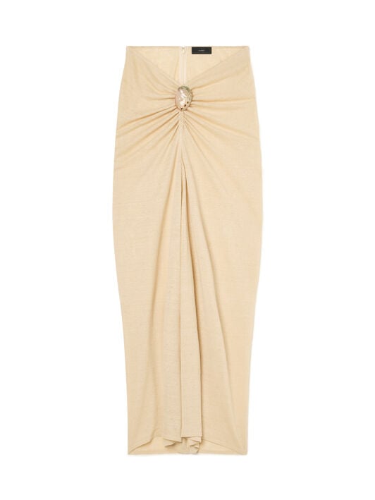 Alanui Mermaid Inside Skirt Sand LWHL032R26KNI001 Alanui Mermaid Inside Skirt Sand LWHL032R26KNI001