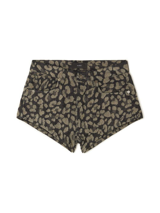 Alanui Seattle Jungle Denim Shorts Ardesia-Dark Dust LWYC009E25DEN001