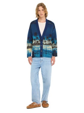 Alanui Lost In The Blue Cardigan Deep Blue-Multicolor
