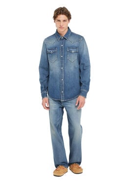 Alanui Medium Wash Denim Shirt Medium Wash Blue Denim