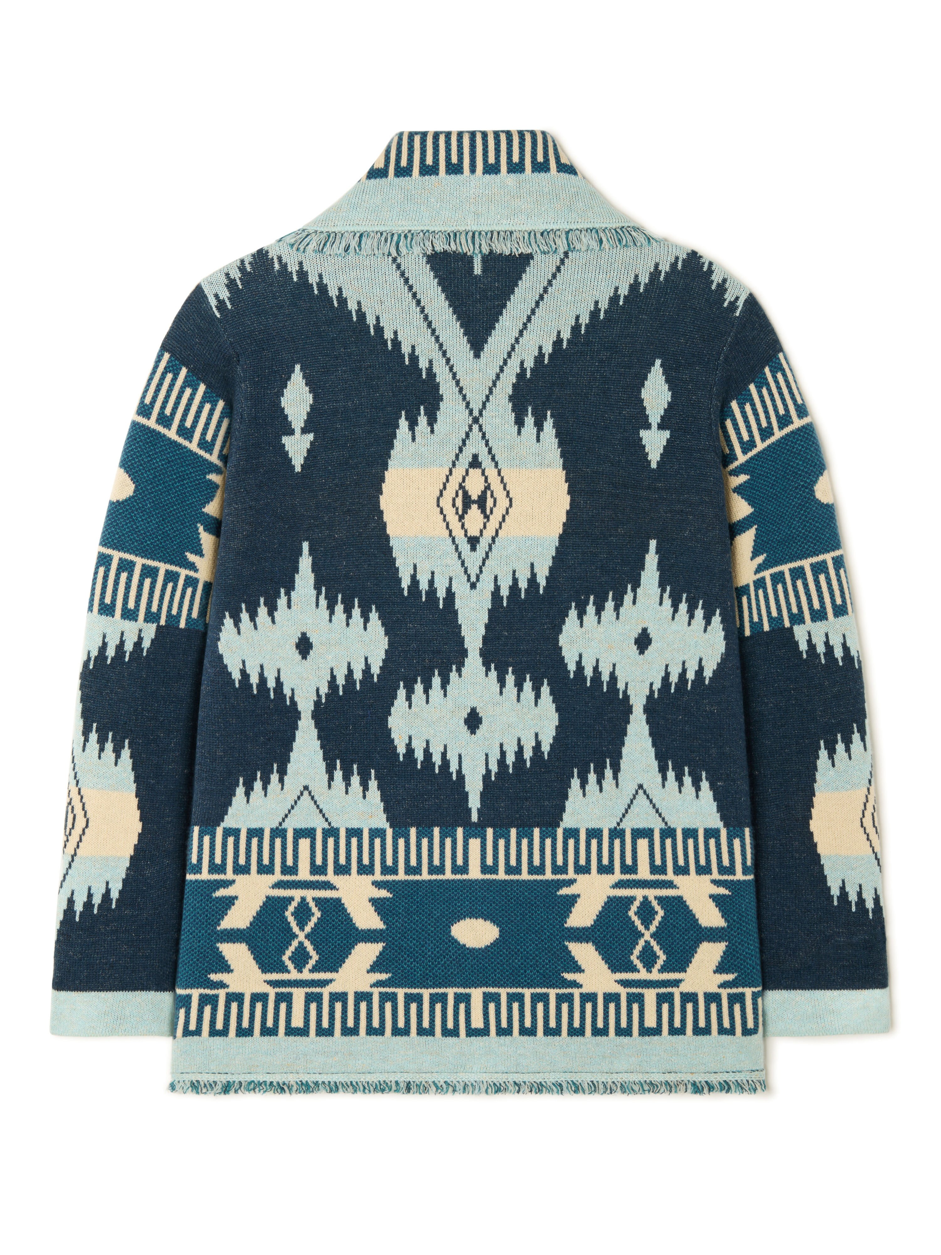 Alanui Icon Jacquard Cardigan Arbour-Light Blue LMHB038R26KNI001