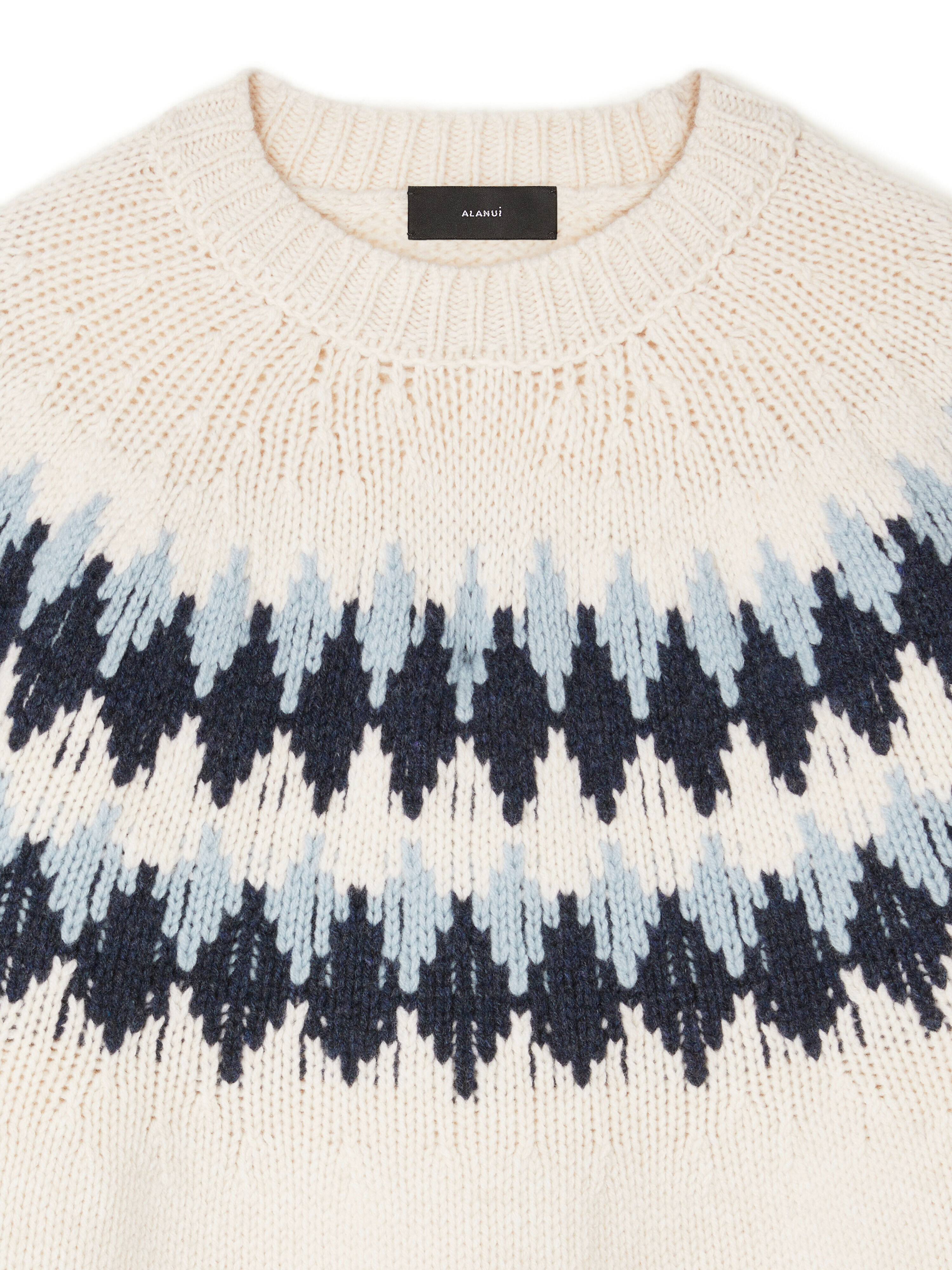 Alanui Sweet Winter Sweater Chalk-Midnight LMHE016E25KNI001