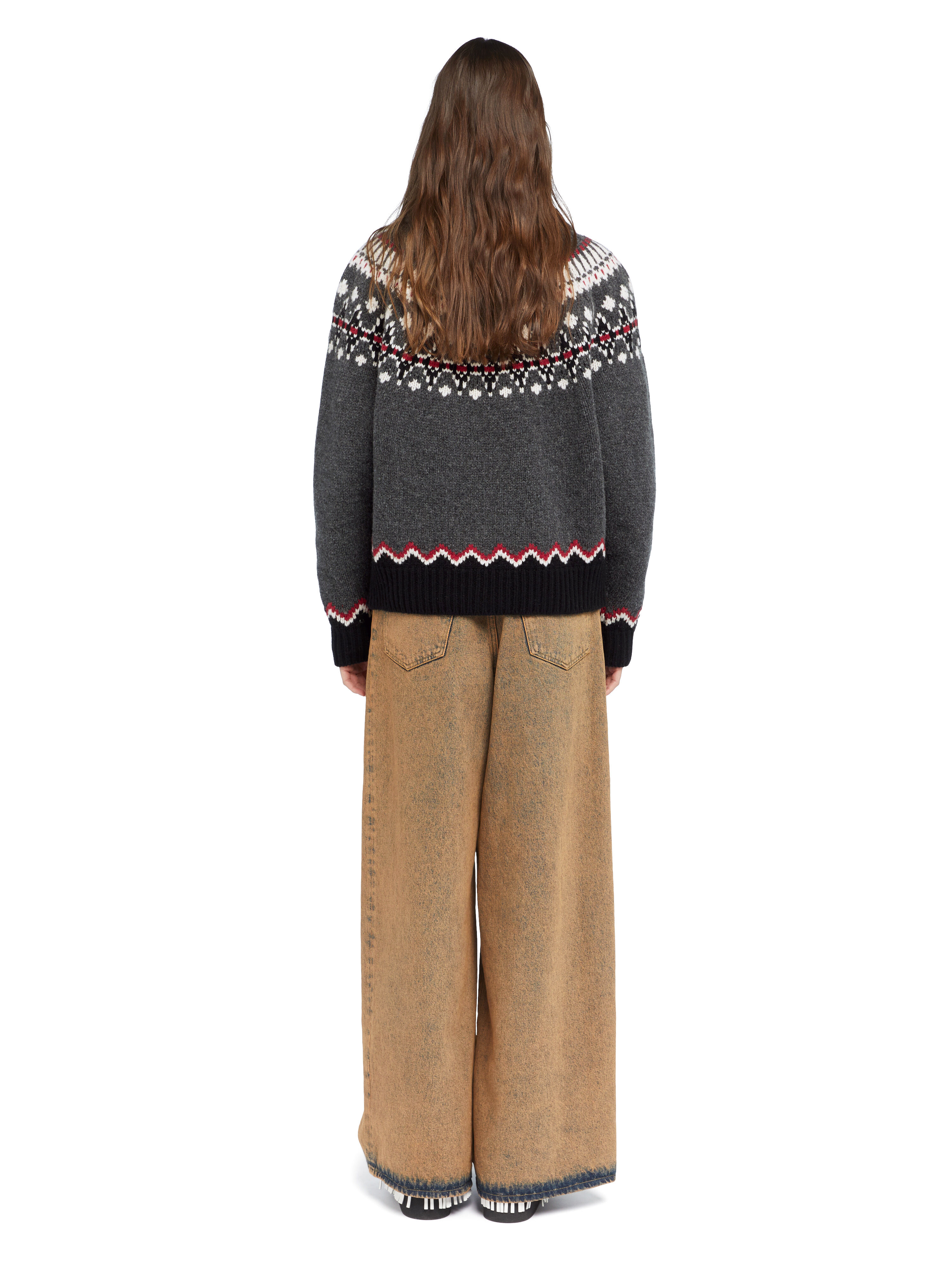 Alanui Sweet Winter Jacket Black Grey-Multicolor LWHQ01DE25KNI001