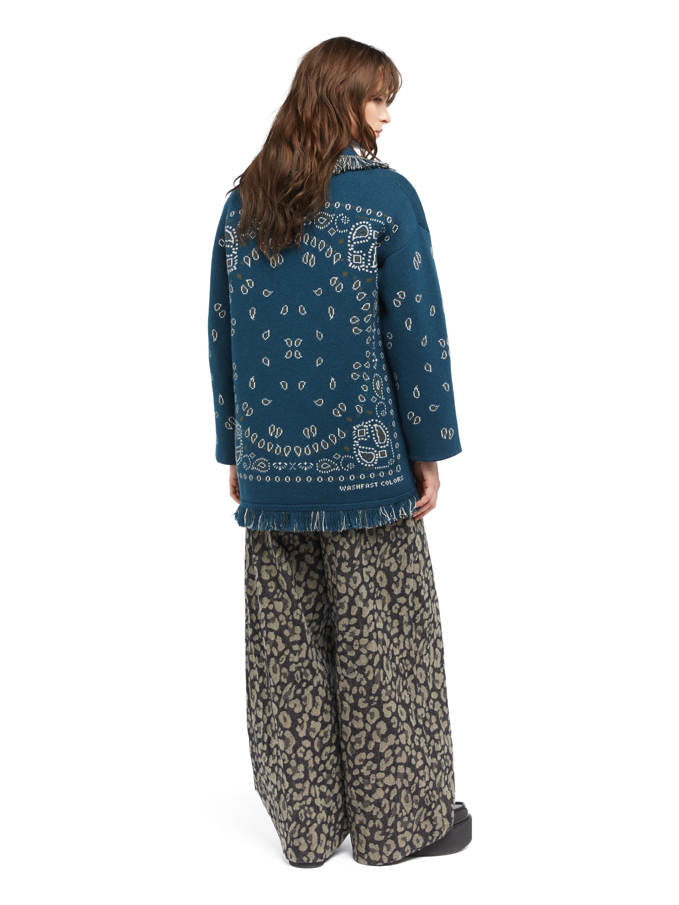 Alanui Bandana Jacquard Cardigan Arbour-Multicolor LWHB064E25KNI001