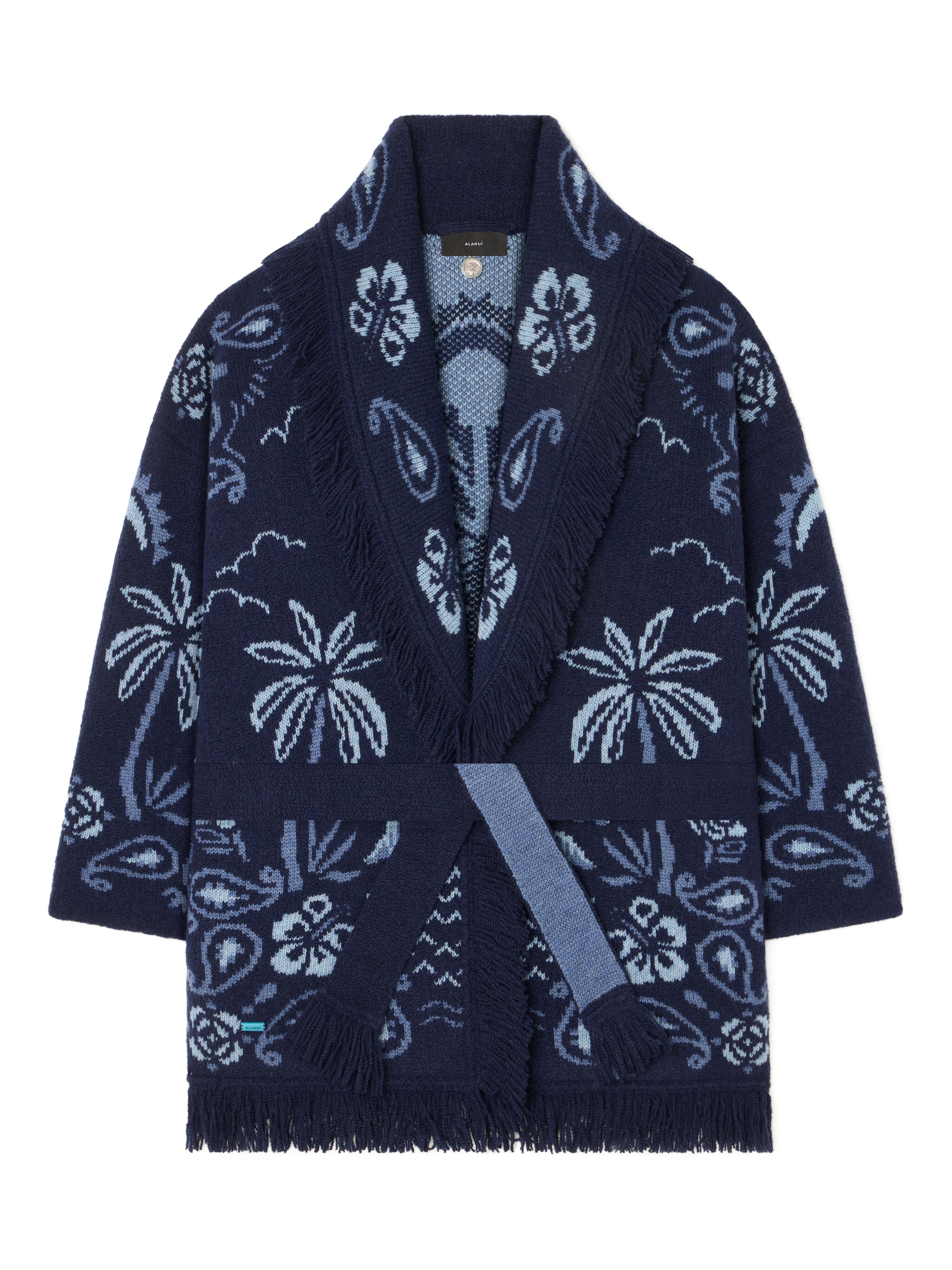 Alanui Glimpse Of Eden Cardigan Midnight-Denim LWHB064E25KNI00C