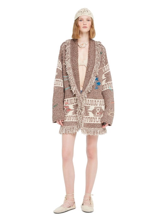 Alanui Written By The Ocean Cardigan Cocoa Delight-Multicolor LWHB064R26KNI022