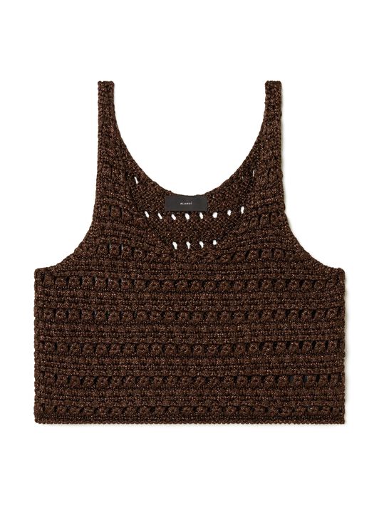 Alanui Ray Of Light Top Coffee LWHT004R25KNI001