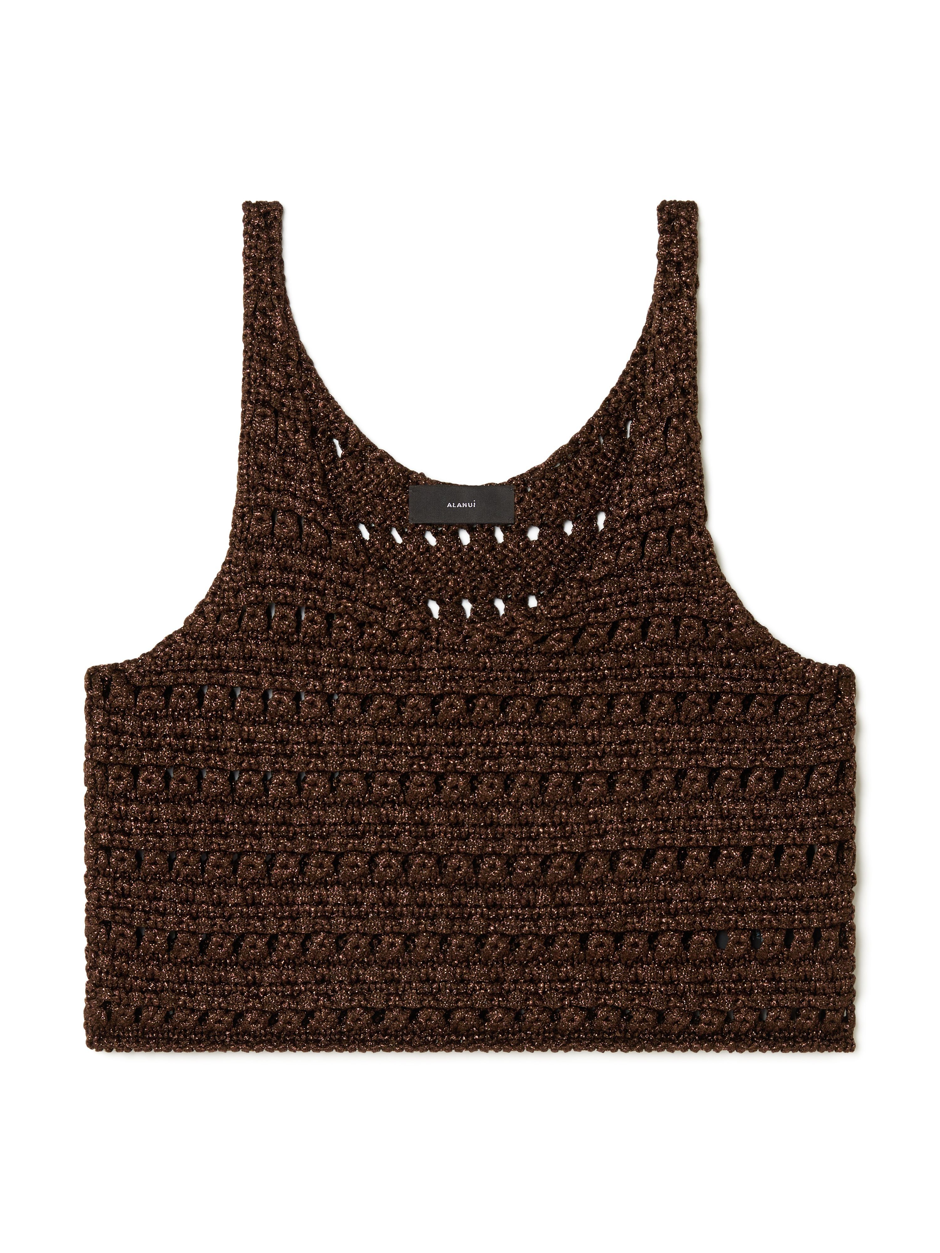 Alanui Ray Of Light Top Coffee LWHT004R25KNI001