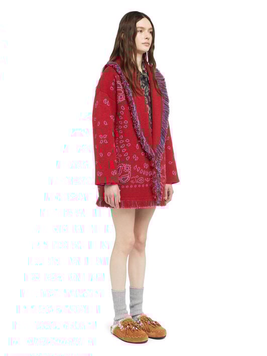 Alanui Bandana Jacquard Cardigan Ruby-Multicolor LWHB064E25KNI001 Alanui Bandana Jacquard Cardigan Ruby-Multicolor LWHB064E25KNI001