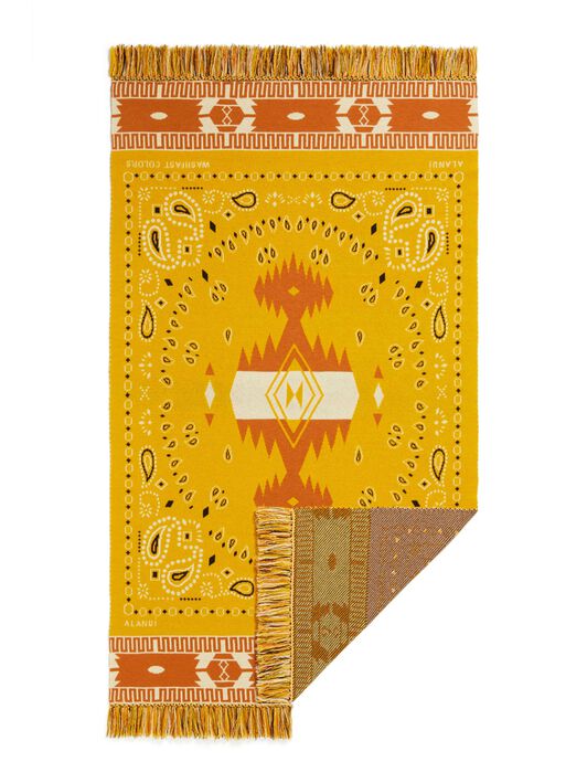 Alanui Bandana Jacquard Blanket Curcuma/Gold LWRO002R24KNI002