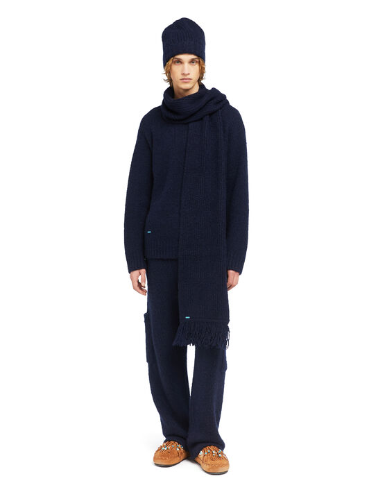 Alanui Alanui Finest Scarf Midnight Blue LMMA005E25KNI001 Alanui Alanui Finest Scarf Midnight Blue LMMA005E25KNI001