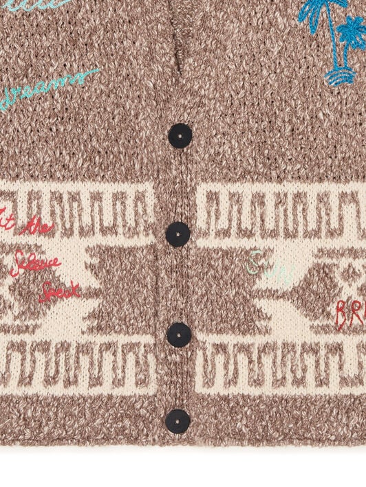 Alanui Written By The Ocean Cardigan Cocoa Delight-Multicolor LMHB027R26KNI004 Alanui Written By The Ocean Cardigan Cocoa Delight-Multicolor LMHB027R26KNI004