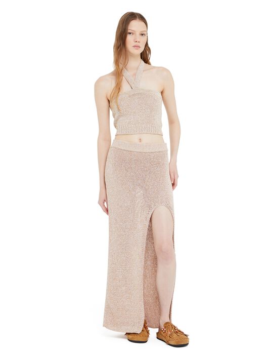 Alanui Shady Beach Skirt Almond LWHL02CR25KNI001