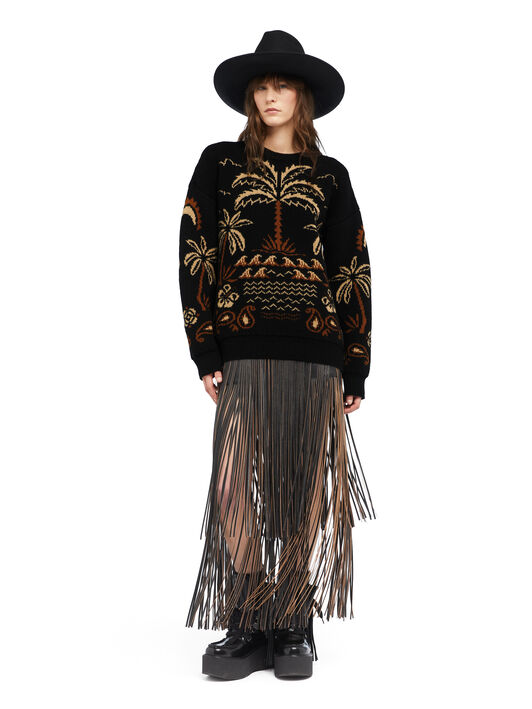 Alanui Glimpse Of Eden Sweater Black-Dakar LWHE068E25KNI001