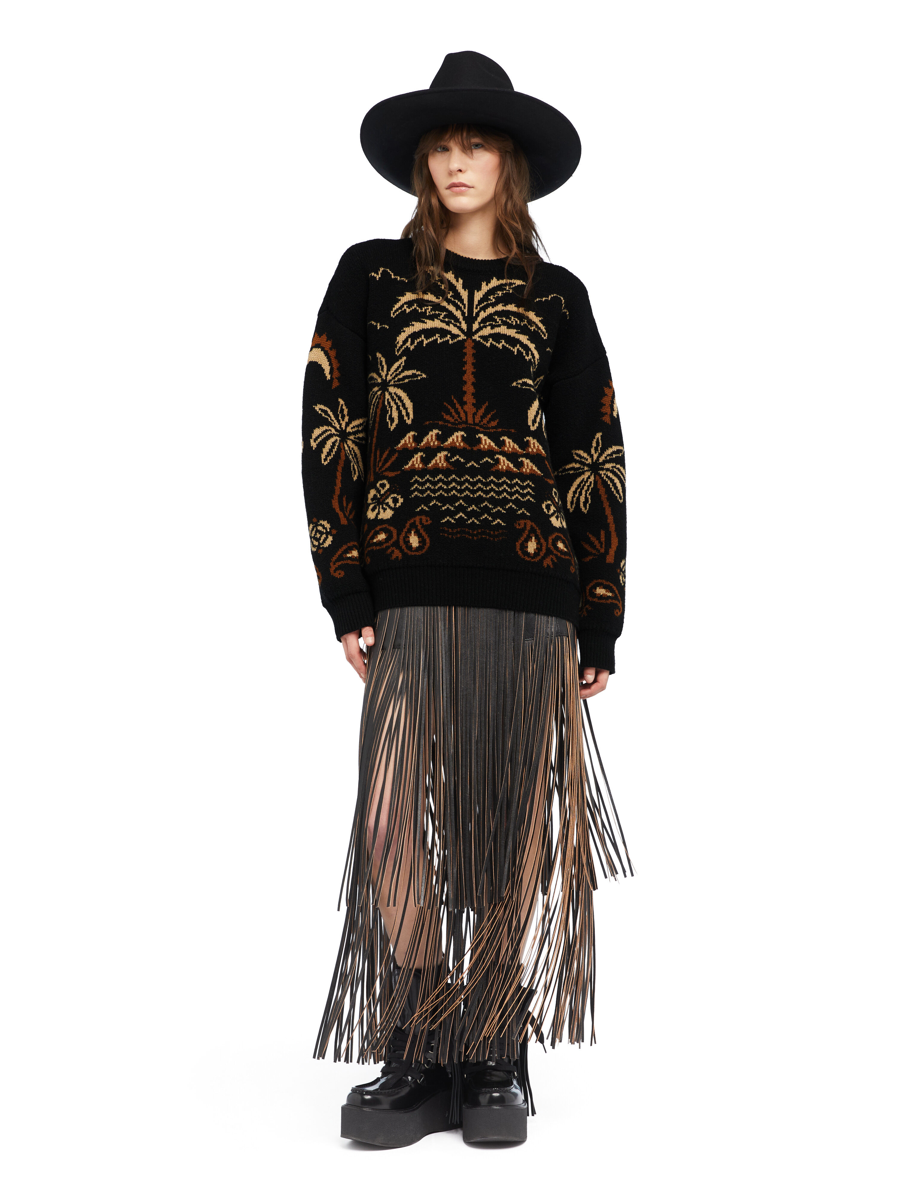 Alanui Glimpse Of Eden Sweater Black-Dakar LWHE068E25KNI001