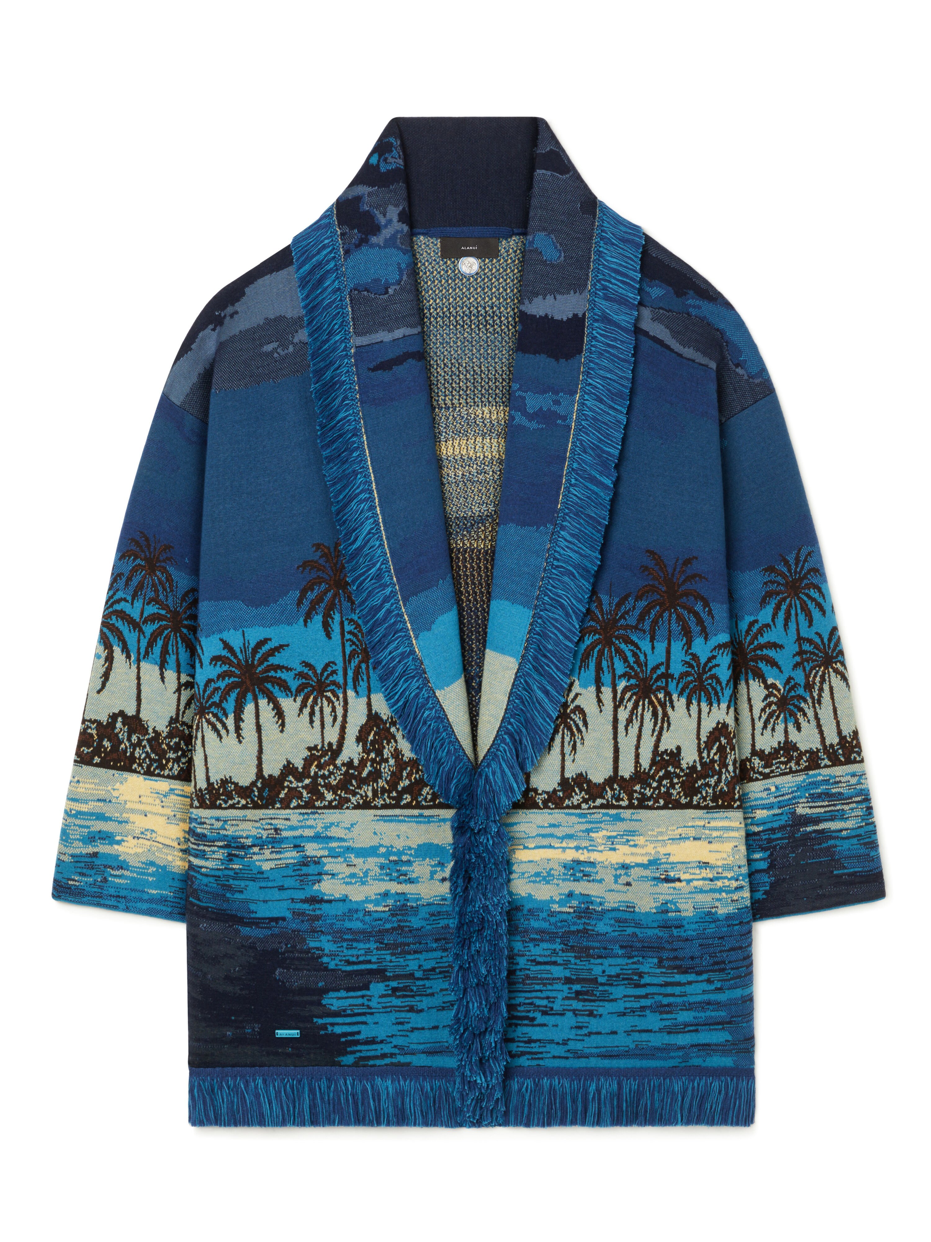 Alanui Lost In The Blue Cardigan Deep Blue-Multicolor LWHB064R26KNI020