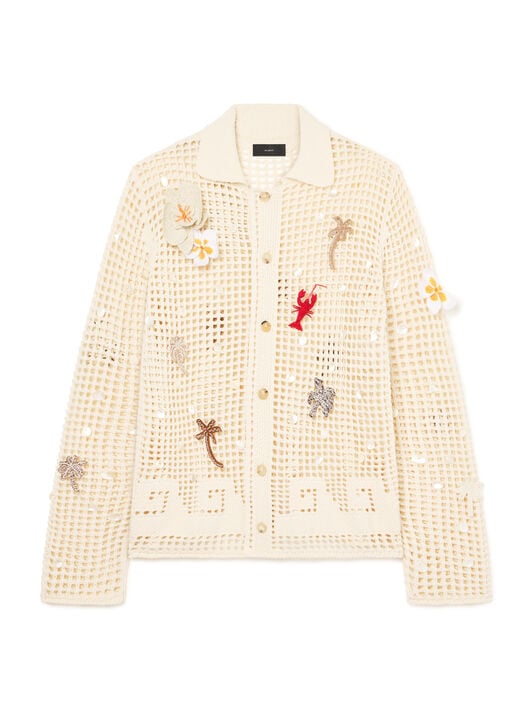 Alanui Where The Waves Begins Shirt Sand LWHY004R26KNI001 Alanui Where The Waves Begins Shirt Sand LWHY004R26KNI001