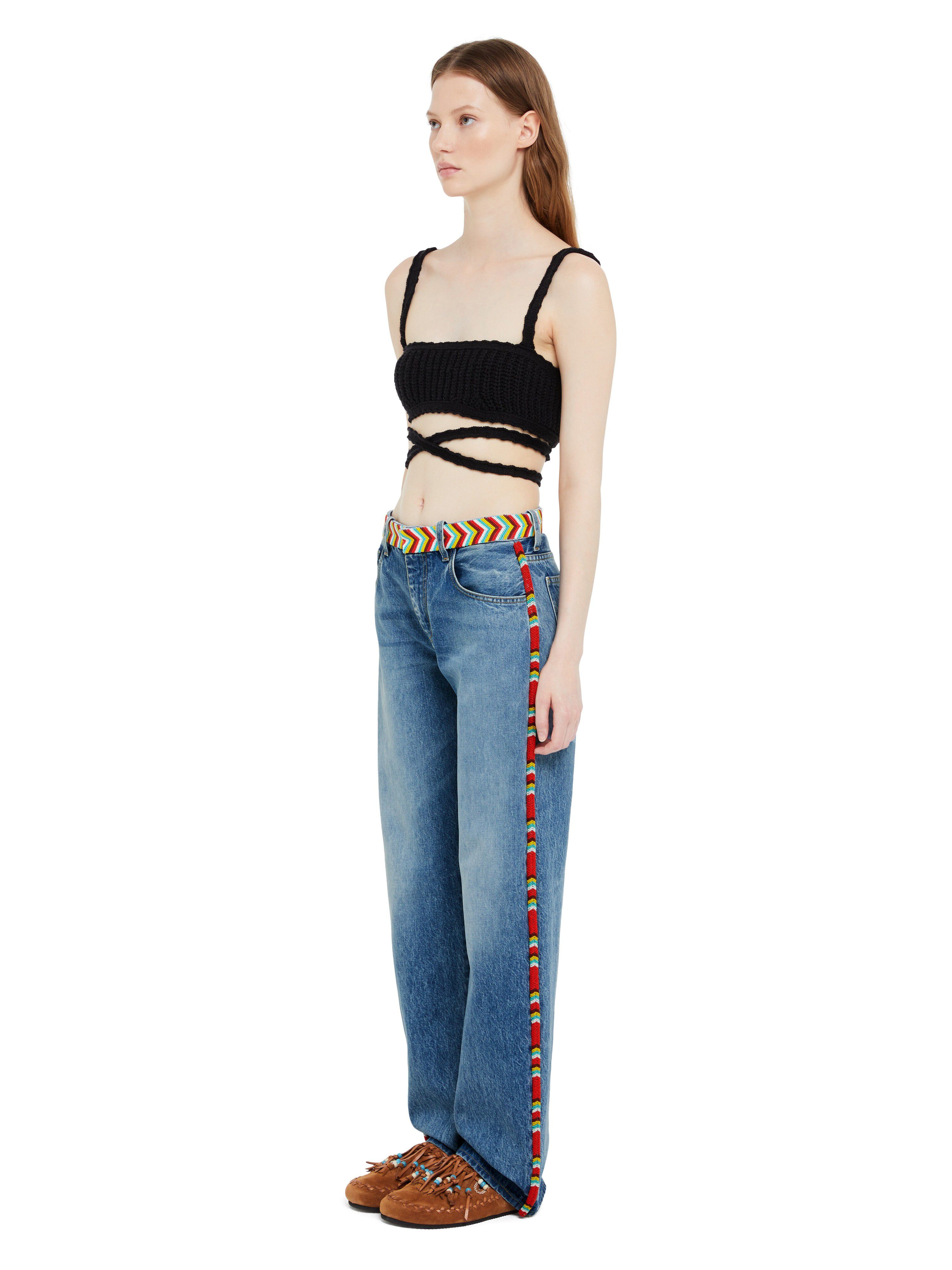 Alanui Memories Of The Savannah Denim Pants Medium Wash Blue Denim LWYA019R25DEN001